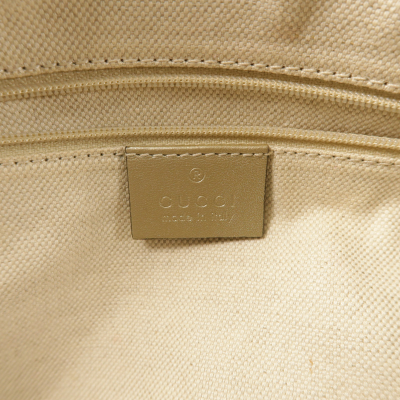 GUCCI 帆布/牛皮皮革2 Way Shoulder金扣手挽肩背兩用袋-5