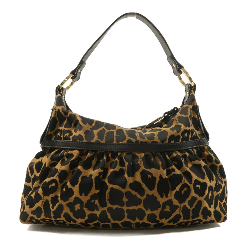 FENDI 帆布Shoulder Bag金扣肩背袋-1