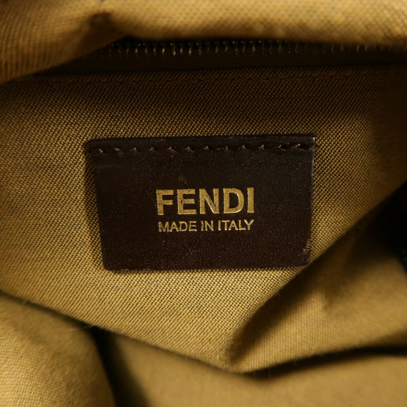 FENDI 帆布Shoulder Bag金扣肩背袋-5