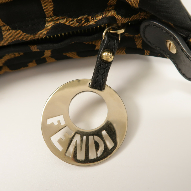 FENDI 帆布Shoulder Bag金扣肩背袋-14
