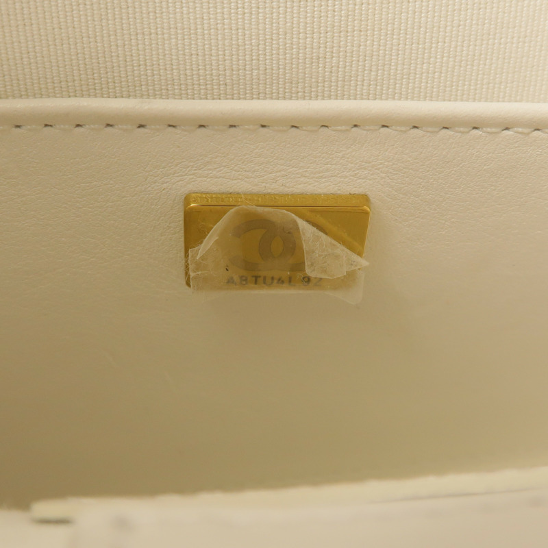 CHANEL 牛皮皮革Hobo Bag金扣鏈帶手挽肩背兩用袋-6