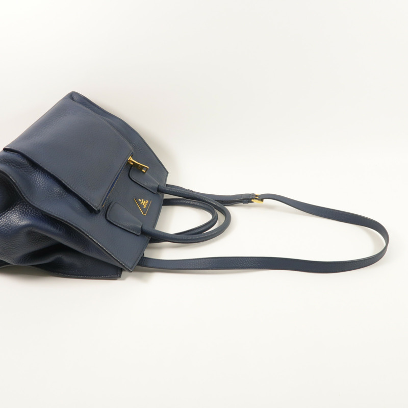 PRADA 牛皮皮革2 Way Shoulder金扣手挽肩背兩用袋-8