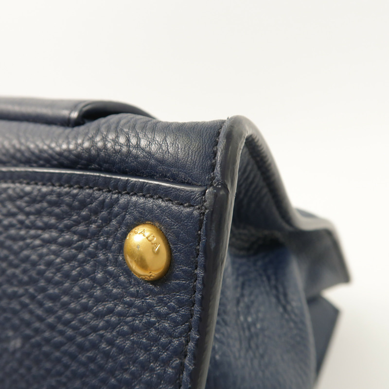 PRADA 牛皮皮革2 Way Shoulder金扣手挽肩背兩用袋-11