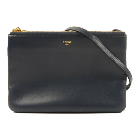 CELINE 羊皮皮革Trio金扣肩背袋