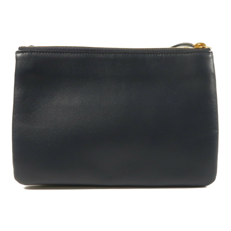 CELINE 羊皮皮革Trio金扣肩背袋-1