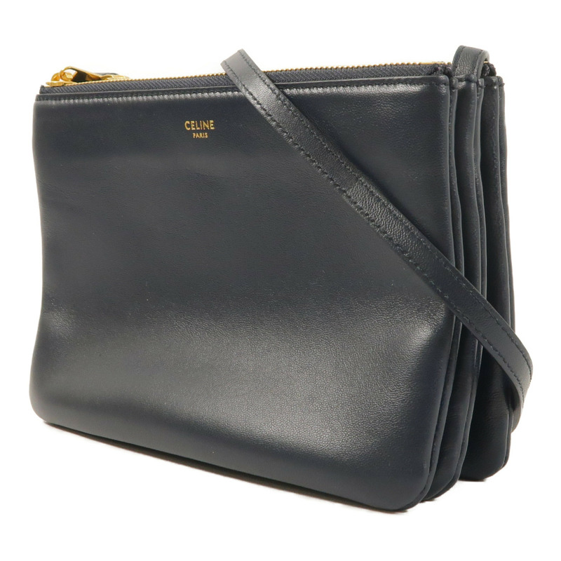 CELINE 羊皮皮革Trio金扣肩背袋-2