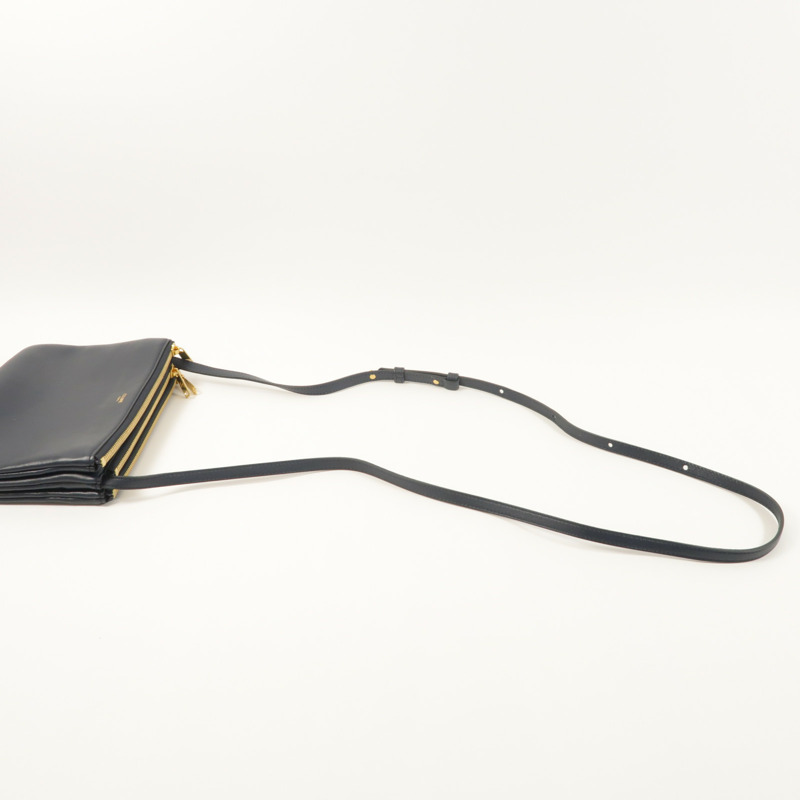 CELINE 羊皮皮革Trio金扣肩背袋-9