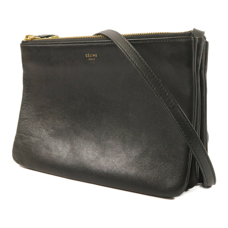CELINE 羊皮皮革Trio金扣肩背袋-2