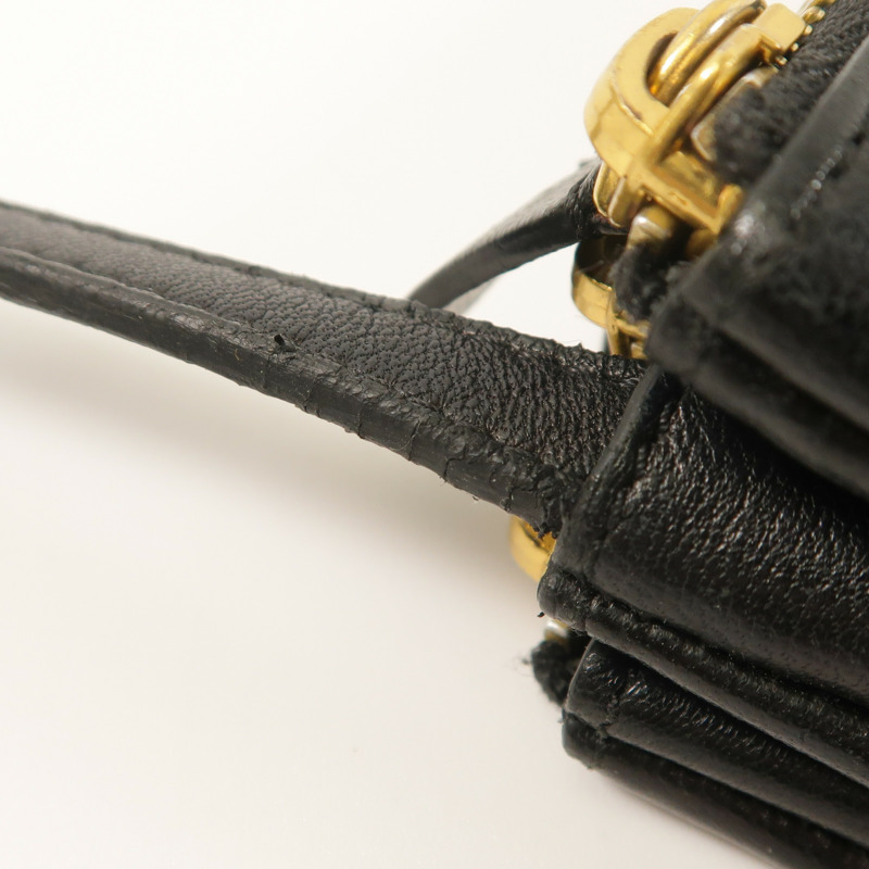 CELINE 羊皮皮革Trio金扣肩背袋-15