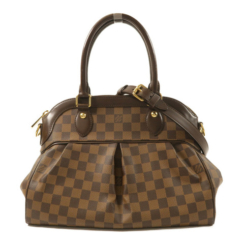 LOUIS VUITTON Damier Trevi PM金扣手挽肩背兩用袋
