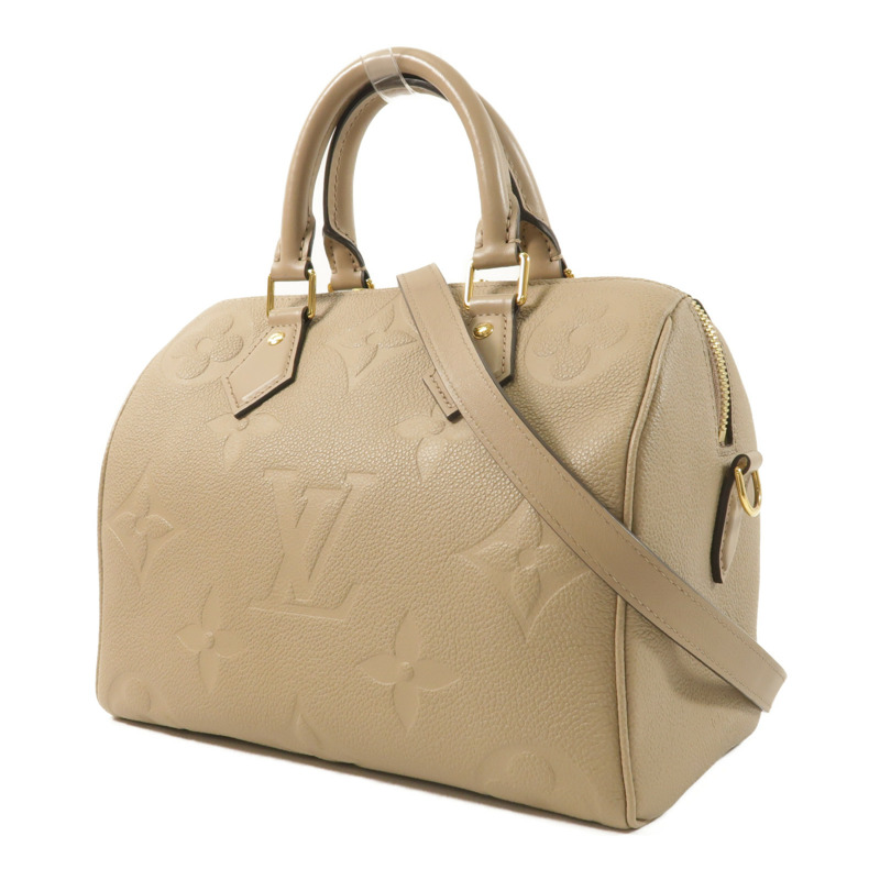 LOUIS VUITTON Monogram Empreinte Speedy Bandouliere 25金扣手挽肩背兩用袋-2
