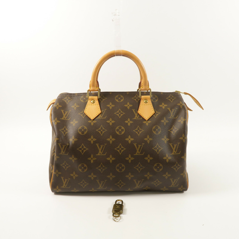 LOUIS VUITTON Monogram Speedy 30金扣手挽袋-9