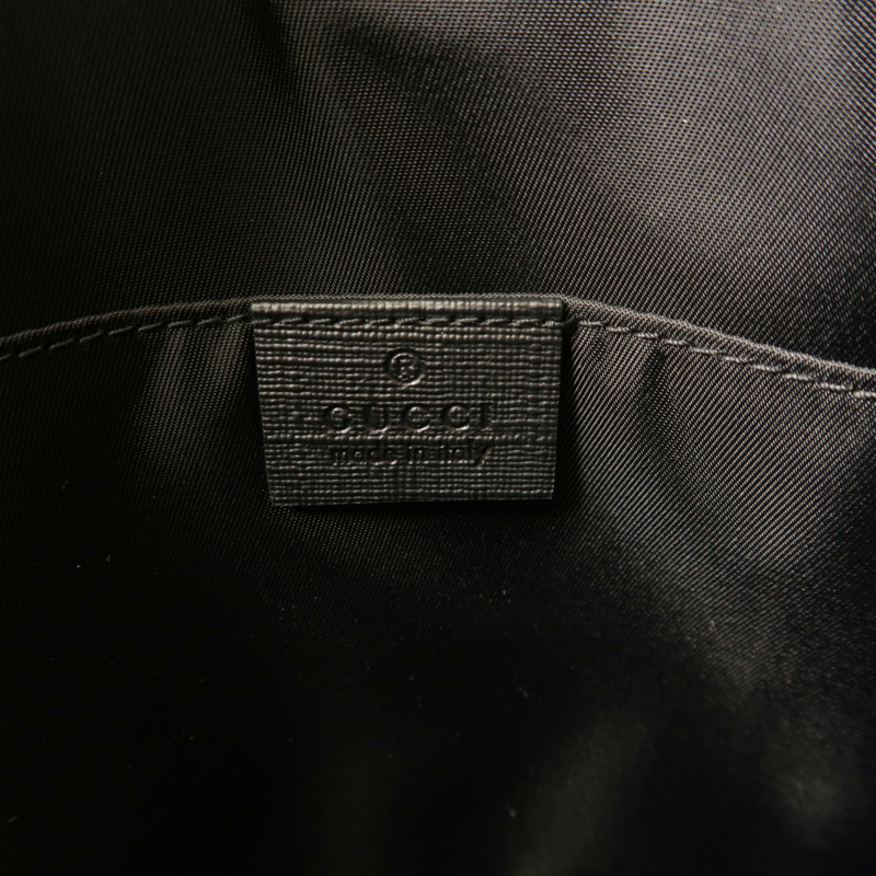 GUCCI 塗層帆布/牛皮皮革Tote Bag銀扣手挽袋-5