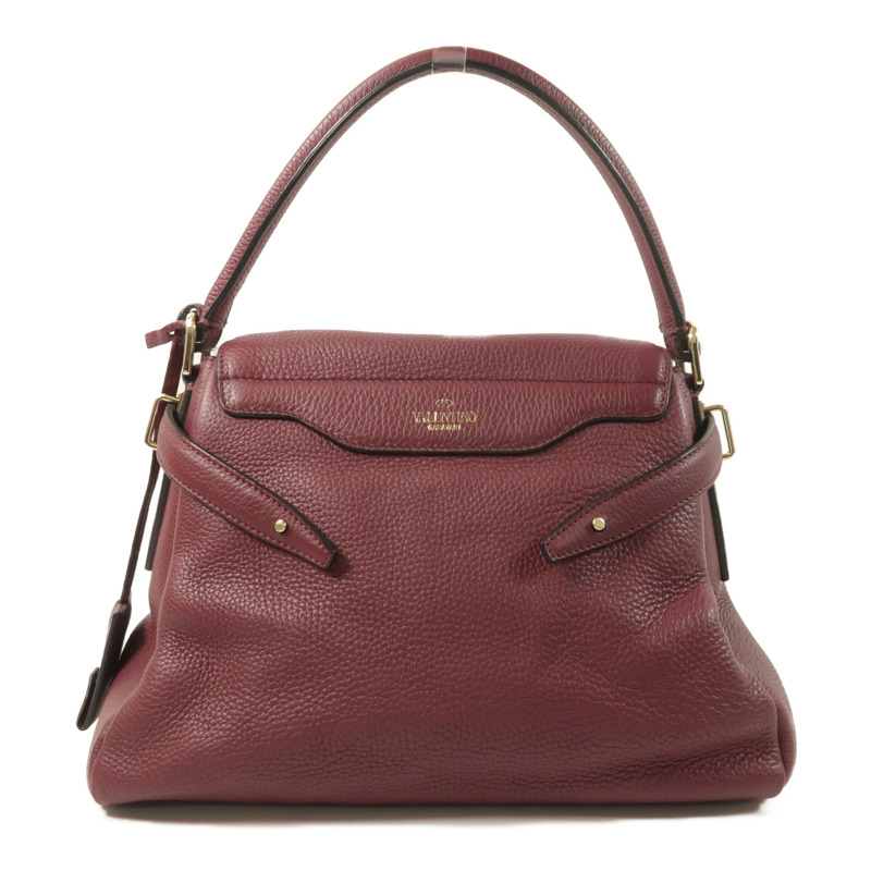 Valentino 牛皮皮革Garavani金扣手挽肩背兩用袋-1