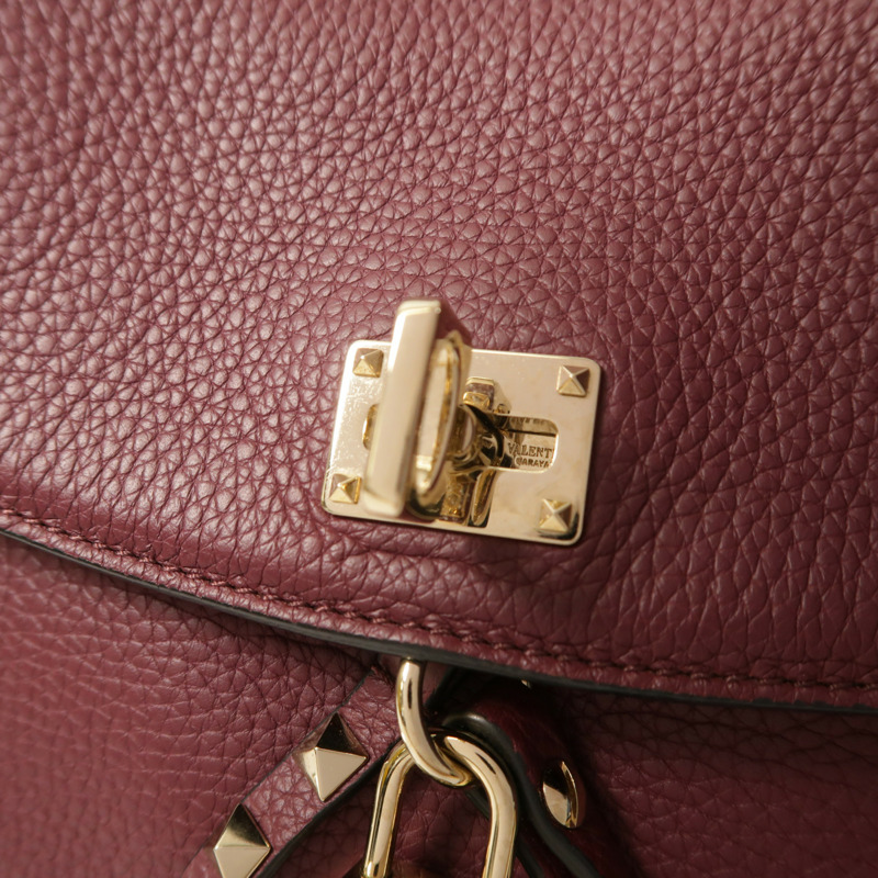 Valentino 牛皮皮革Garavani金扣手挽肩背兩用袋-14