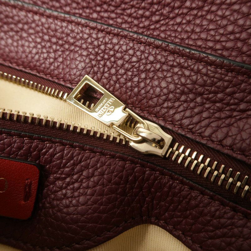 Valentino 牛皮皮革Garavani金扣手挽肩背兩用袋-15