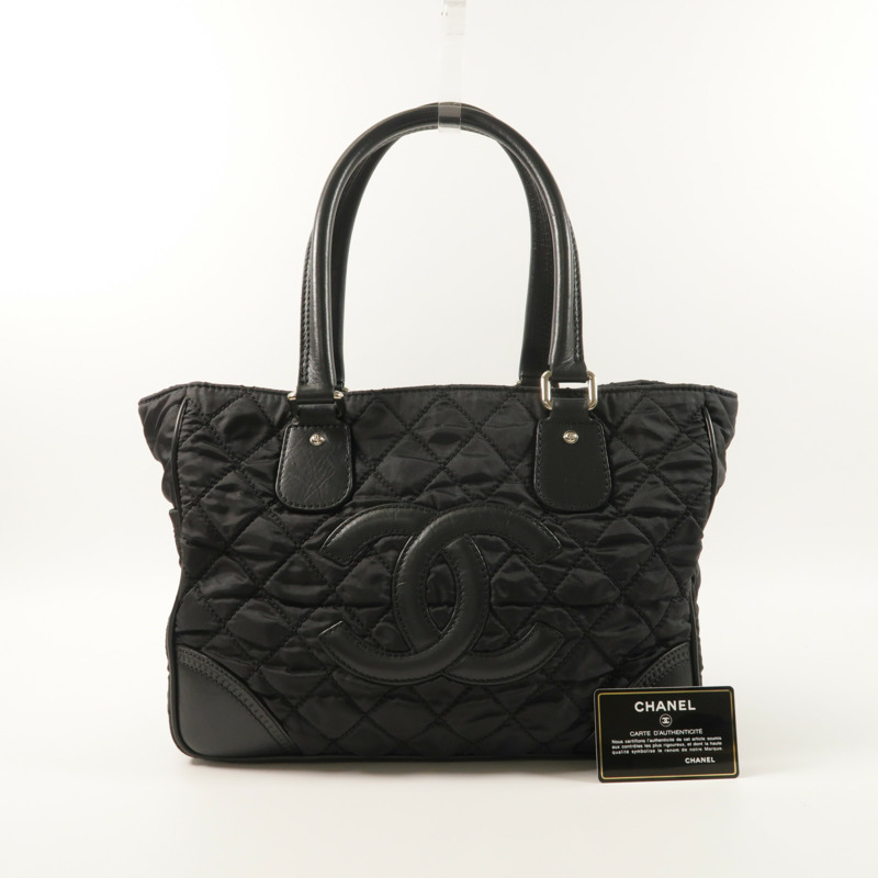 CHANEL 尼龍Shoulder Bag銀扣肩背袋-9