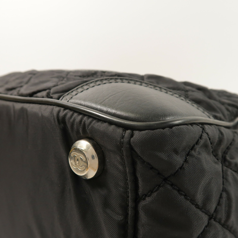 CHANEL 尼龍Shoulder Bag銀扣肩背袋-10