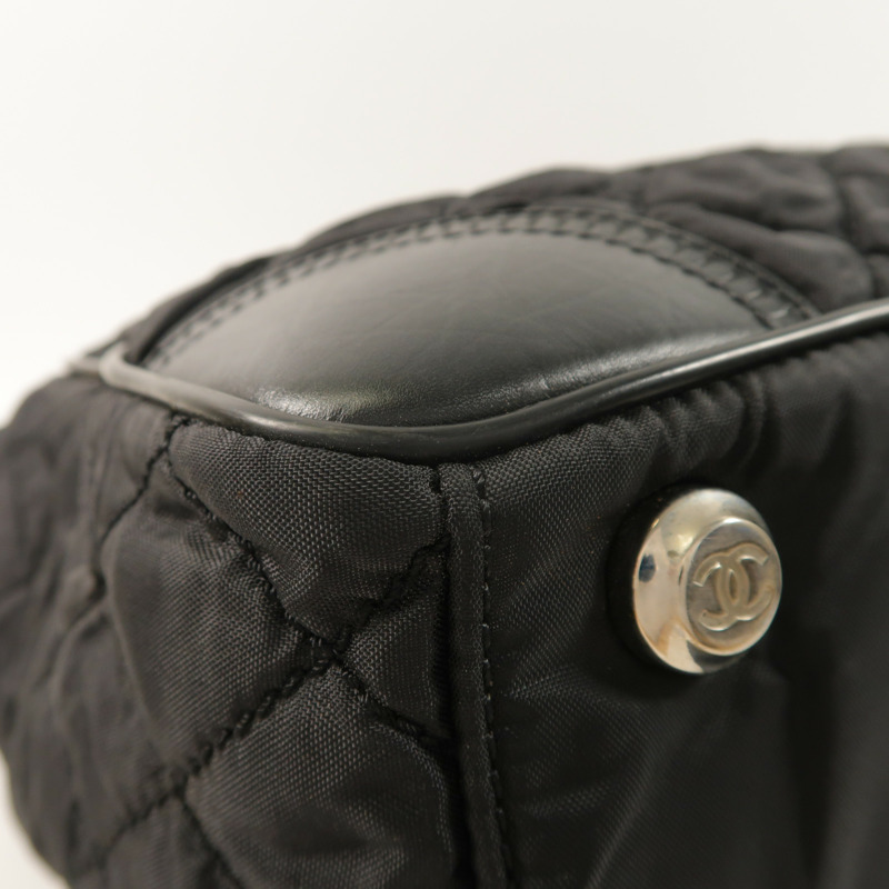 CHANEL 尼龍Shoulder Bag銀扣肩背袋-11