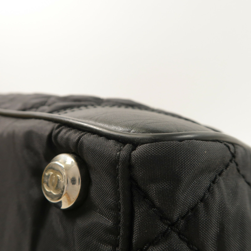 CHANEL 尼龍Shoulder Bag銀扣肩背袋-12