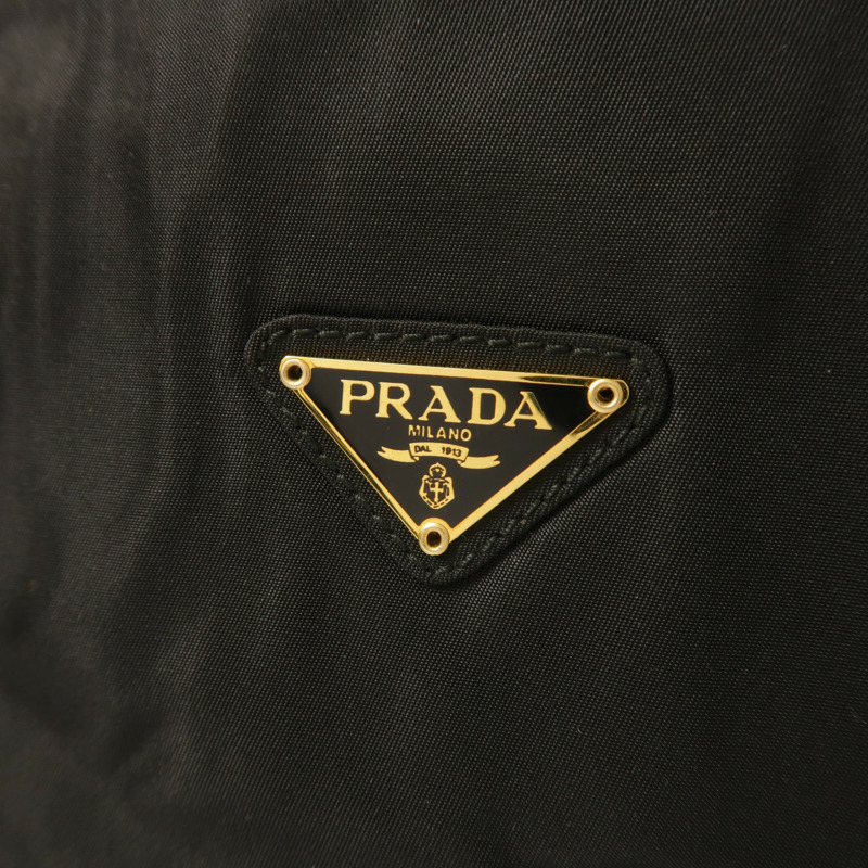 PRADA 尼龍Tote Bag金扣鏈帶肩背袋-10