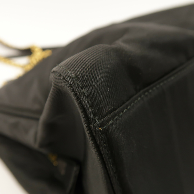 PRADA 尼龍Tote Bag金扣鏈帶肩背袋-12