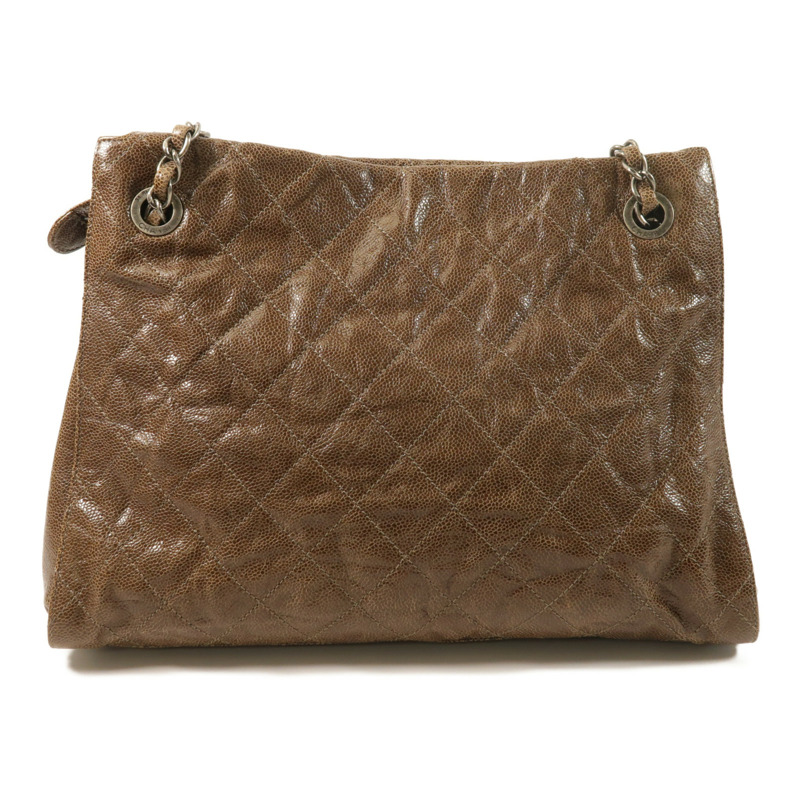 CHANEL 牛皮皮革Chain Shoulder鏈帶肩背袋-1