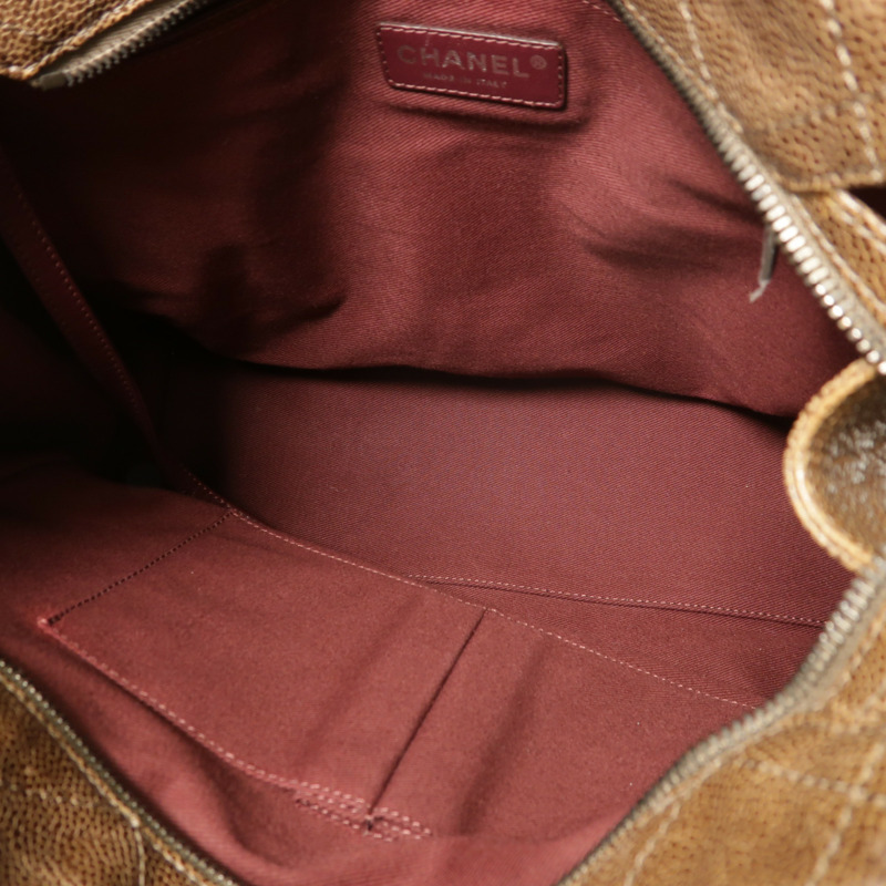 CHANEL 牛皮皮革Chain Shoulder鏈帶肩背袋-4