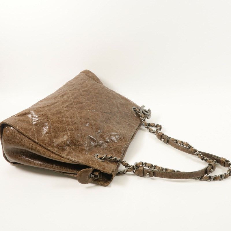 CHANEL 牛皮皮革Chain Shoulder鏈帶肩背袋-8