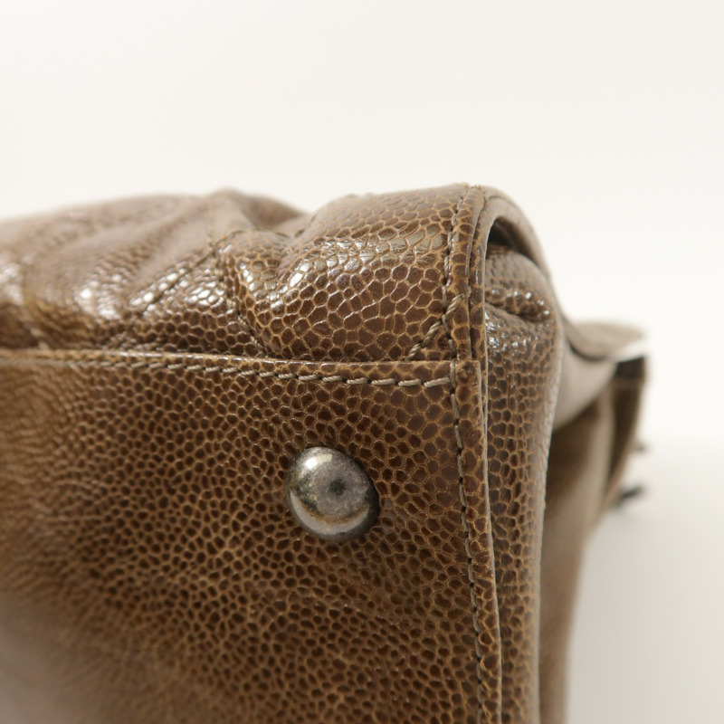 CHANEL 牛皮皮革Chain Shoulder鏈帶肩背袋-11