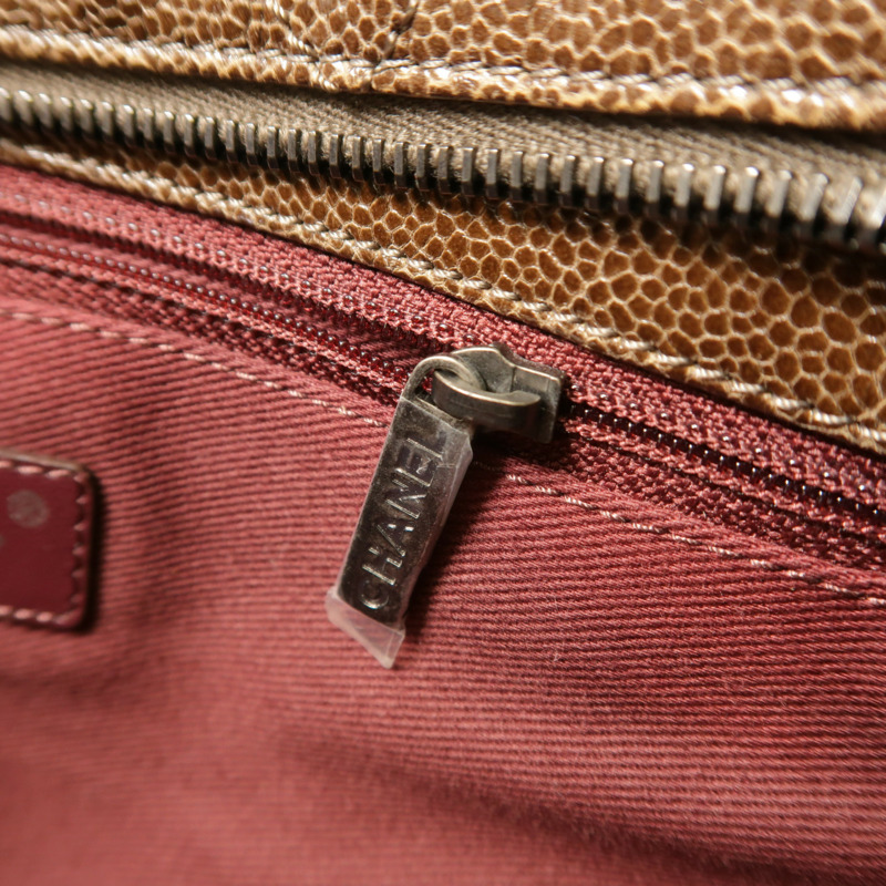 CHANEL 牛皮皮革Chain Shoulder鏈帶肩背袋-14