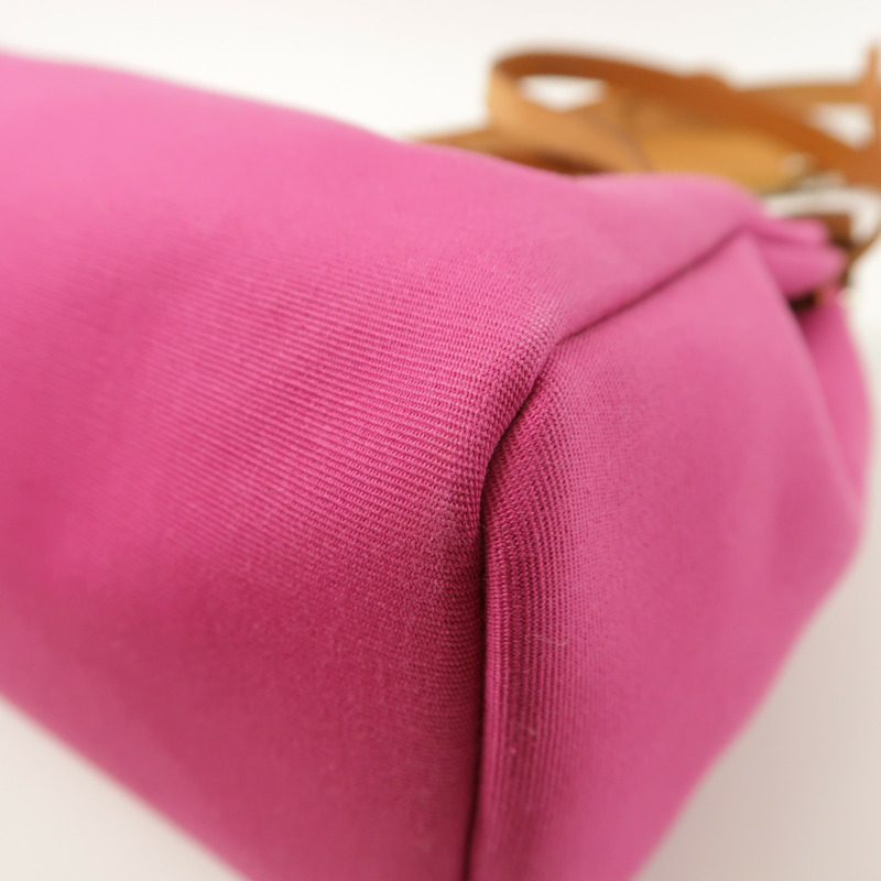HERMES 帆布Herbag PM銀扣手挽肩背兩用袋Magnolia-10