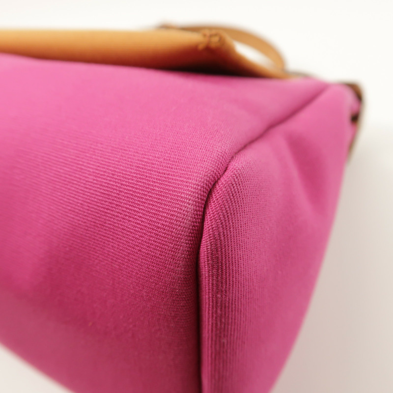 HERMES 帆布Herbag PM銀扣手挽肩背兩用袋Magnolia-12