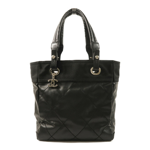 CHANEL 尼龍Paris Biarritz Tote Bag銀扣手挽袋