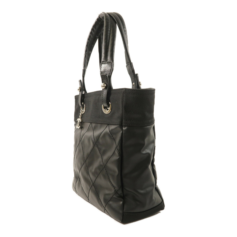 CHANEL 尼龍Paris Biarritz Tote Bag銀扣手挽袋-2