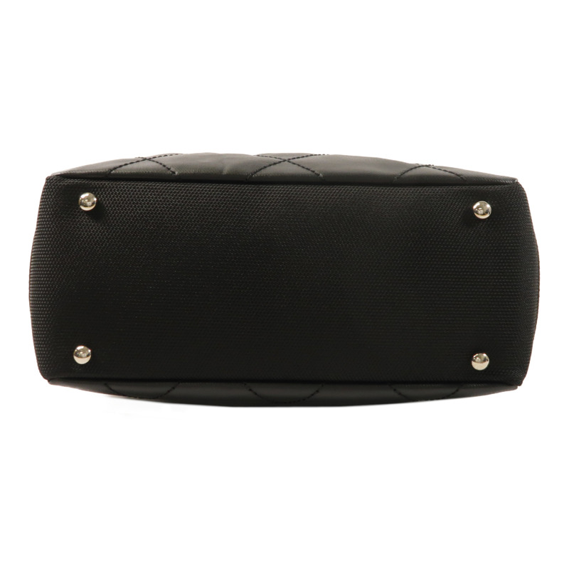 CHANEL 尼龍Paris Biarritz Tote Bag銀扣手挽袋-3