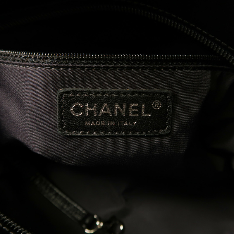 CHANEL 尼龍Paris Biarritz Tote Bag銀扣手挽袋-6