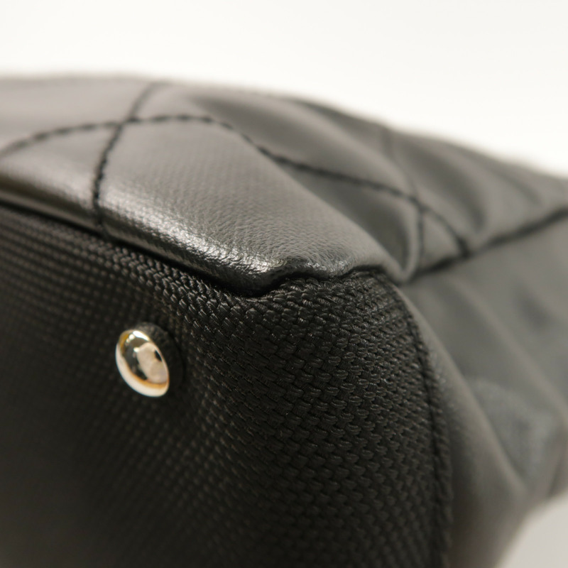 CHANEL 尼龍Paris Biarritz Tote Bag銀扣手挽袋-13