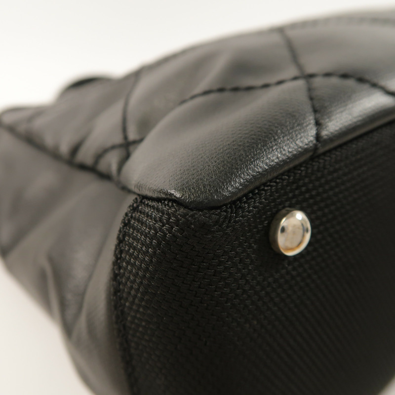 CHANEL 尼龍Paris Biarritz Tote Bag銀扣手挽袋-14