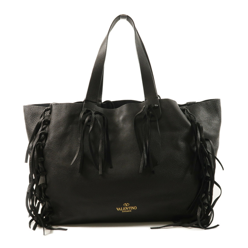 Valentino 牛皮皮革Rockee Fringe Tote Bag金扣手挽袋-1