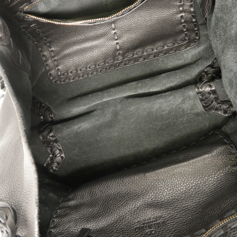 Valentino 牛皮皮革Rockee Fringe Tote Bag金扣手挽袋-4