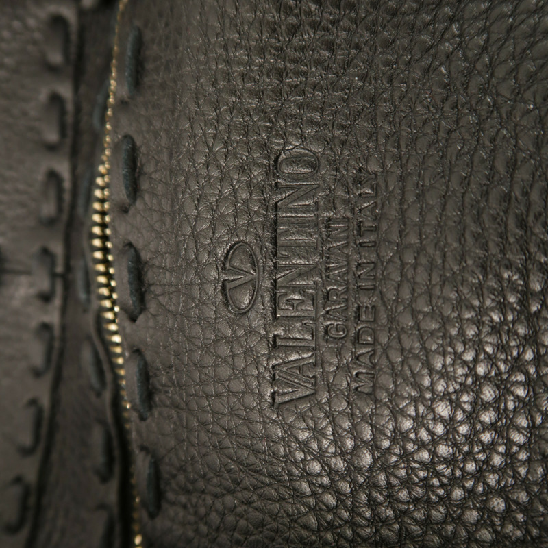 Valentino 牛皮皮革Rockee Fringe Tote Bag金扣手挽袋-5