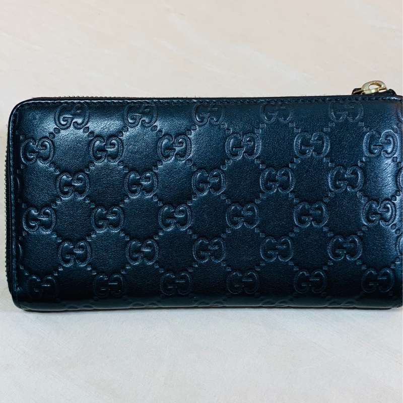 ✨經典實用 Gucci 古馳 黑老花拉鏈8卡零錢袋長夾-2