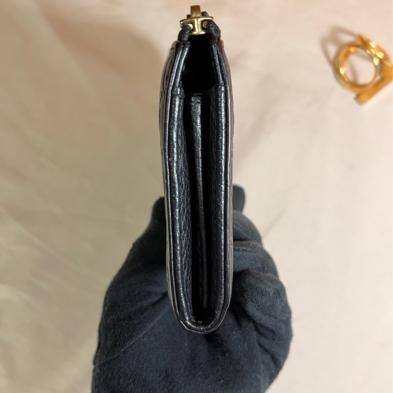 ✨經典實用 Gucci 古馳 黑老花拉鏈8卡零錢袋長夾-6