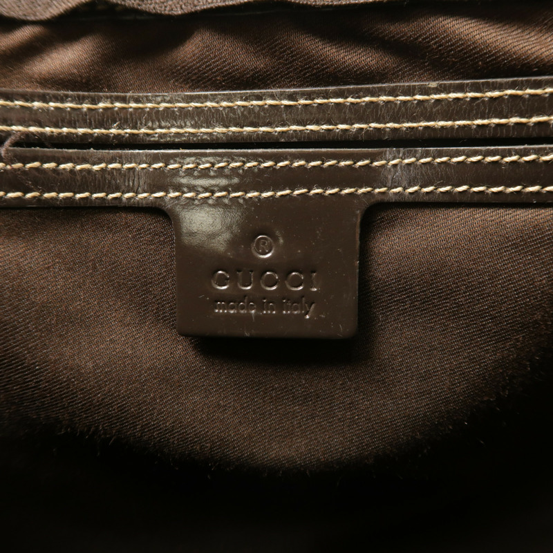 GUCCI 塗層帆布Boston Bag金扣手挽肩背兩用袋-5