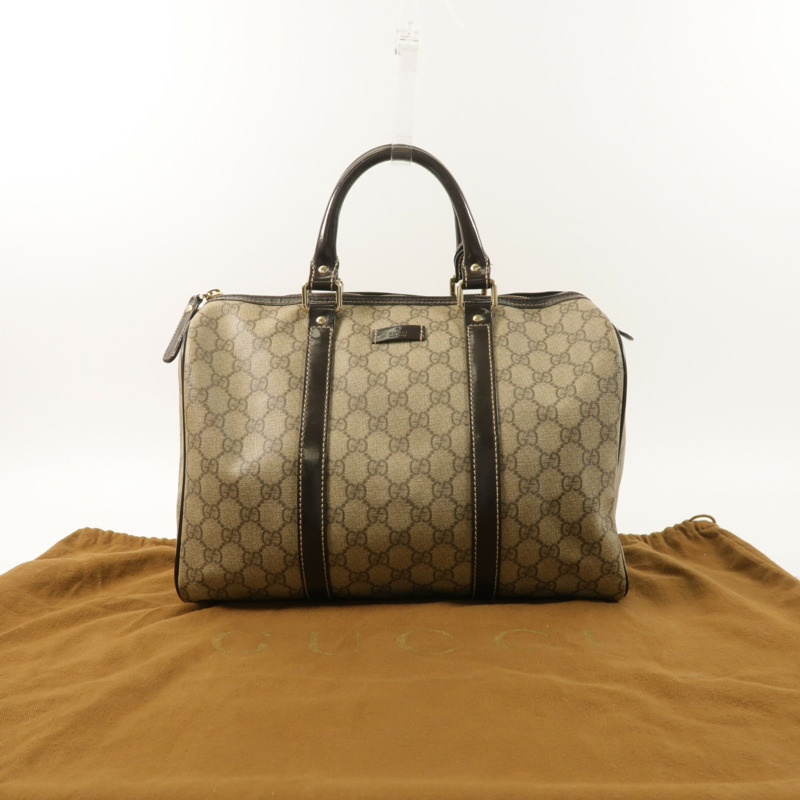 GUCCI 塗層帆布Boston Bag金扣手挽肩背兩用袋-8