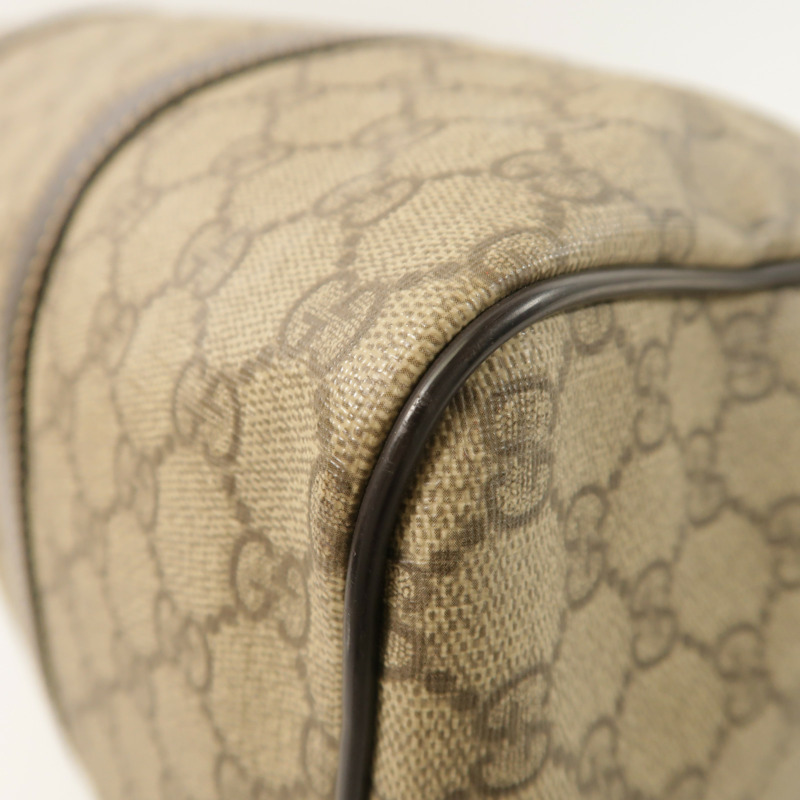 GUCCI 塗層帆布Boston Bag金扣手挽肩背兩用袋-9