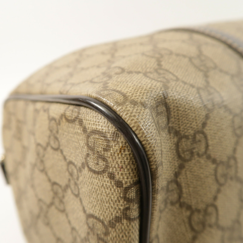 GUCCI 塗層帆布Boston Bag金扣手挽肩背兩用袋-10