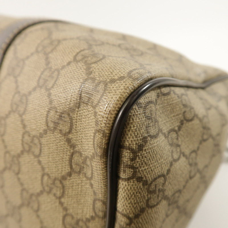 GUCCI 塗層帆布Boston Bag金扣手挽肩背兩用袋-11