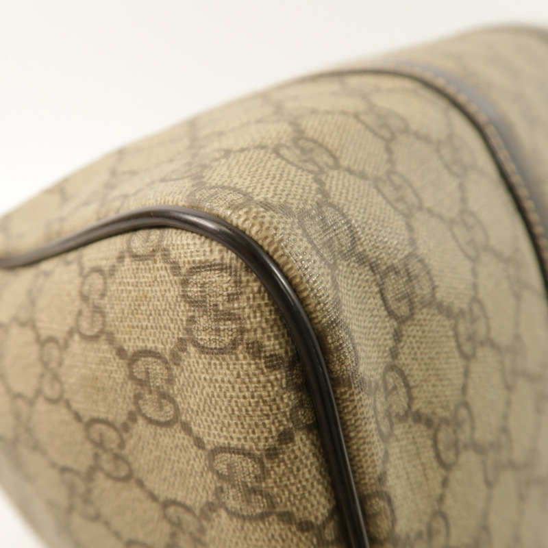 GUCCI 塗層帆布Boston Bag金扣手挽肩背兩用袋-12